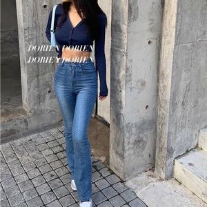 Snakeskin bootcut Blue Jeans